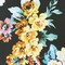 Black-Multi Famous Designer Floral Print Viscose Chiffon Woven Fabric By the Yard